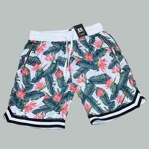 American Stitch Womens XXL Hawaiian Floral Shorts 2 Zipper Pockets